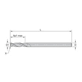 Solid Carbide End Mills •ALUFLASH • Series 2A19 • Radius • 2 Flute • Long Length • Cylindrical Shank • Inch - Big-tools Industrial Supply Tools for Metal Cutting